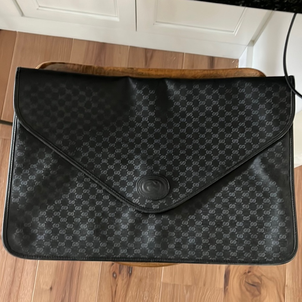 Gucci envelope portfolio Black vintage